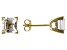 White Topaz 10k Yellow Gold Stud Earrings 2.38ctw