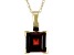 Red Vermelho Garnet(TM) 10k Yellow Gold Solitaire Pendant With Chain 1.19ct