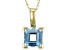 Sky Blue Topaz 10k Yellow Gold Solitaire Pendant With Chain 1.20ct