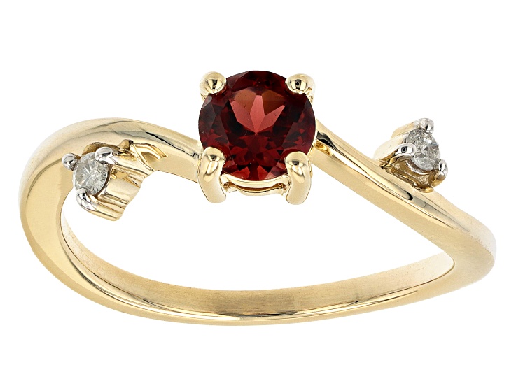 Garnet 10K Yellow Gold Ring 0.61ctw