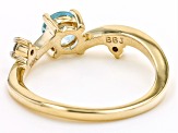 Aquamarine 10K Yellow Gold Ring 0.44ctw