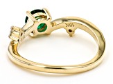 Lab Created Emerald 10K Yellow Gold Ring 0.44ctw