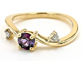 Lab Created Alexandrite 10K Yellow Gold Ring 0.54ctw