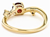 Ruby 10K Yellow Gold Ring 0.74ctw