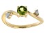 Green Peridot 10K Yellow Gold Ring 0.57ctw