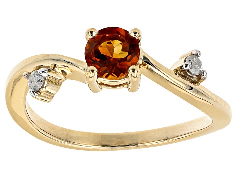 Yellow Citrine 10K Yellow Gold Ring