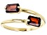 Red Vermelho Garnet™ 10k Yellow Gold 2-Stone Bypass Ring 1.19ctw