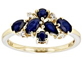 Blue Sapphire 10k Yellow Gold September Birthstone Band Ring 1.19ctw