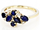 Blue Sapphire 10k Yellow Gold September Birthstone Band Ring 1.19ctw