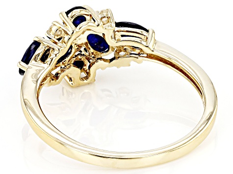 Blue Sapphire 10k Yellow Gold September Birthstone Band Ring 1.19ctw