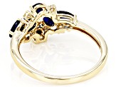 Blue Sapphire 10k Yellow Gold September Birthstone Band Ring 1.19ctw