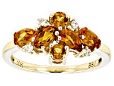 Yellow Citrine 10k Yellow Gold November Birthstone Band Ring 0.97ctw