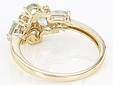 Sky Blue Glacier Topaz 10k Yellow Gold December Birthstone Band Ring 1.20ctw