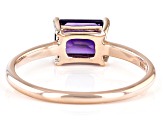 Purple Amethyst 10k Rose Gold February Birthstone Ring 0.85ct