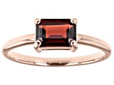 Red Garnet 10k Rose Gold January Birthstone Ring 1.02ct