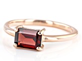 Red Garnet 10k Rose Gold January Birthstone Ring 1.02ct