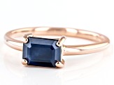 Blue Sapphire 10k Rose Gold September Birthstone Ring 1.02ct