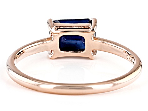 Blue Sapphire 10k Rose Gold September Birthstone Ring 1.02ct