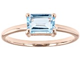 Sky Blue Glacier Topaz 10k Rose Gold Birthstone Ring 1.05ct