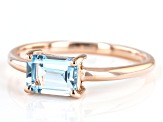 Sky Blue Glacier Topaz 10k Rose Gold Birthstone Ring 1.05ct