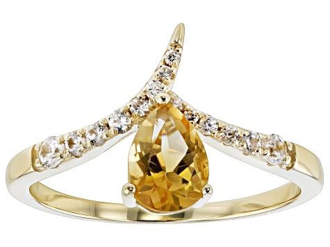 Yellow Citrine 10k Yellow Gold Ring 0.85ctw