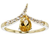 Yellow Citrine 10k Yellow Gold Ring 0.85ctw