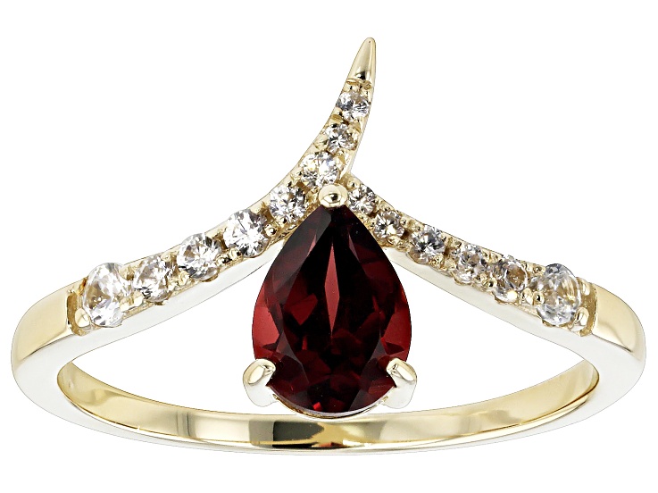Red Garnet 10k Yellow Gold Ring 0.97ctw