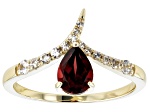 Red Garnet 10k Yellow Gold Ring 0.97ctw