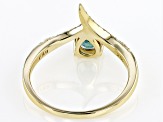 Blue Lab Created Alexandrite 10k Yellow Gold Ring 0.97ctw