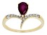 Red Mahaleo(R) Ruby 10k Yellow Gold Ring 1.29ctw