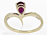 Red Mahaleo® Ruby 10k Yellow Gold Ring 1.29ctw