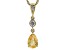 Yellow Golden Citrine 10k Yellow Gold Pendant With Chain 0.60ctw