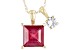 Red Mahaleo(R) Ruby10k Yellow Gold Pendant With Chain 1.64ctw