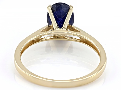 Blue Mahaleo(R) Sapphire 14k Yellow Gold Ring 1.44ct