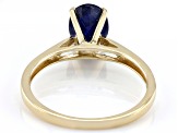 Blue Mahaleo(R) Sapphire 14k Yellow Gold Ring 1.44ct