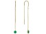 Green Emerald 10k Yellow Gold Threader Earrings 0.94ctw
