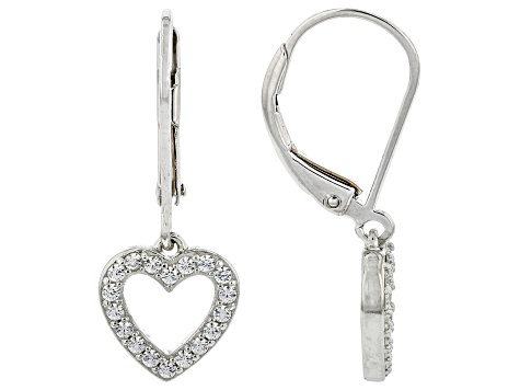 Platinum cubic zirconia deals earrings