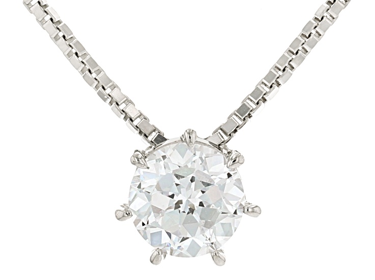 White Cubic Zirconia Platinum Over Sterling Silver Perfect White Cubic Zirconia Platinum Over Sterling Silver Perfect