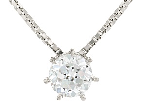 White Cubic Zirconia Platinum Over Sterling Silver Perfect Cut Pendant 3.46ctw