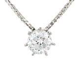 White Cubic Zirconia Platinum Over Sterling Silver Perfect Cut Pendant 3.46ctw
