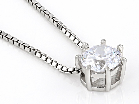 White Cubic Zirconia Platinum Over Sterling Silver Perfect