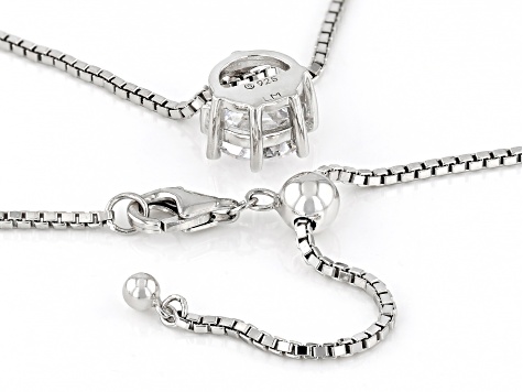 White Cubic Zirconia Platinum Over Sterling Silver Perfect Cut Pendant 3.46ctw