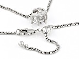 White Cubic Zirconia Platinum Over Sterling Silver Perfect Cut Pendant 3.46ctw