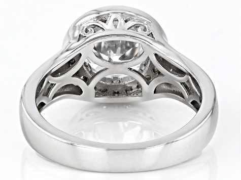 White Cubic Zirconia Platinum Over Sterling Silver Perfect