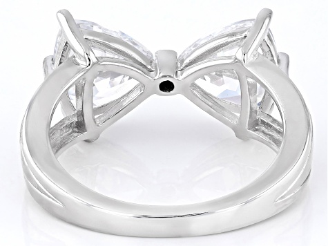 White Cubic Zirconia Platinum Over Sterling Silver Perfect