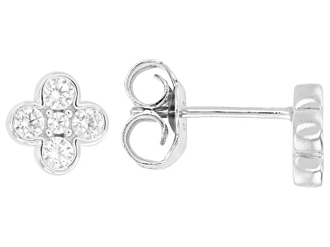 White Cubic Zirconia Platinum Over Sterling Silver Ring 9.81