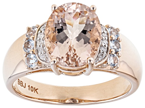 10 carat morganite deals ring