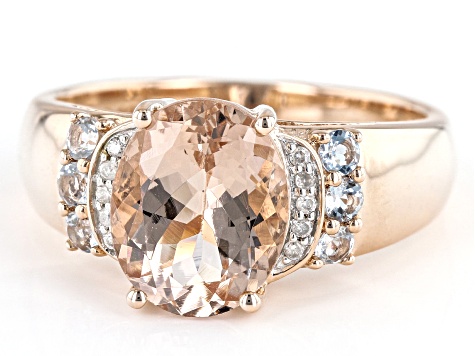 Jtv morganite rose gold on sale rings