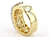 White Cubic Zirconia 18K Yellow Gold Over Sterling Silver Ring 3.94ctw