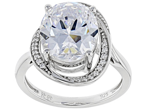 White Zirconia from Swarovski ® Rhodium Over Sterling Silver Ring 8.89ctw - LXB090 - Vimarsana News